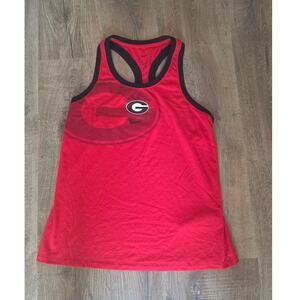 NIKE Georgia Bulldogs Ladies Red Black Cotton Blend Racerback Tank M